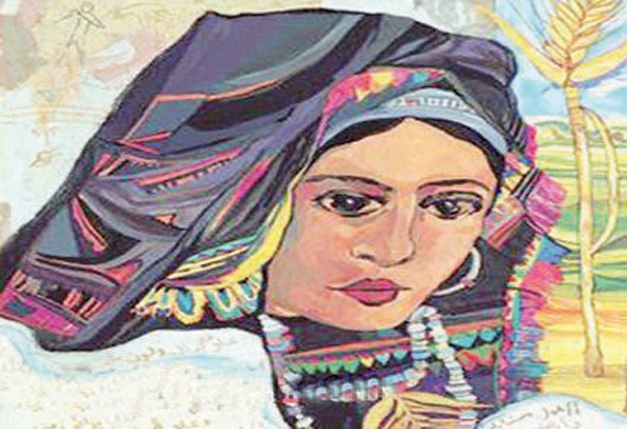 ٩ - وشاح من الحلم - الفنانة منيرة موصلي لوحة 9